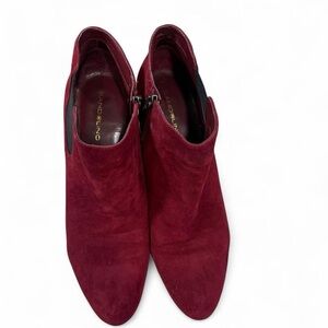 Bandolino Burgundy Suede Ankle Boots